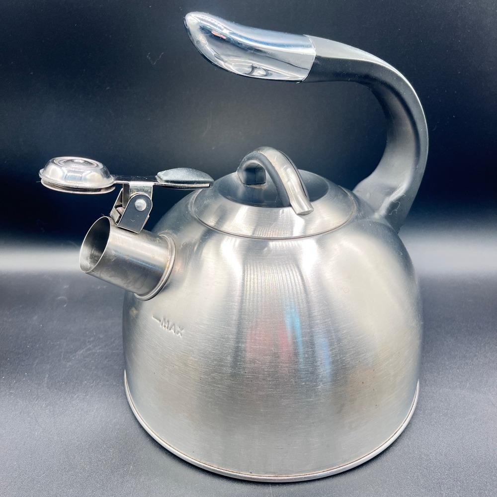 Masterclass Premium Stainless Steel Whistling Tea Kettle Induction Stovetop